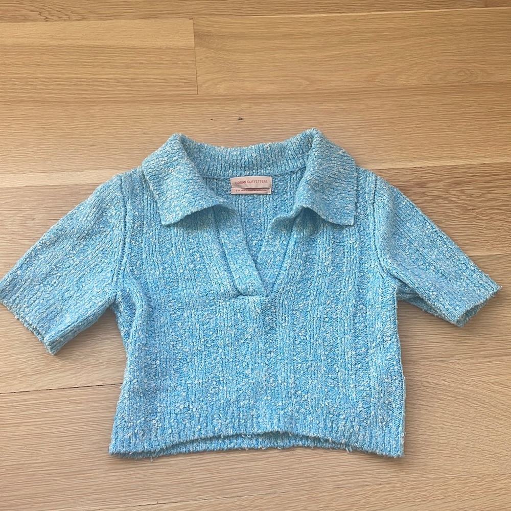 NWOT Urban Outfitters Cropped Knit Polo Top!!!